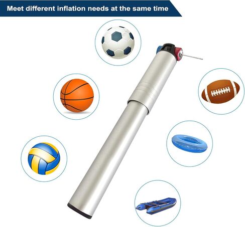 Small Bike Pump,Tire Repair Kit, Suit for Schrader & Presta Valve for Bicycle Tire Pump for Road, Mountain, BMX Bike and Electric Bike, Ball Pump with Needle 120 PSI in Saudi Arabia