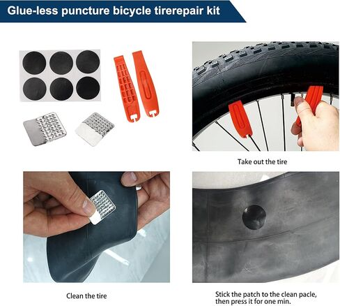 Small Bike Pump,Tire Repair Kit, Suit for Schrader & Presta Valve for Bicycle Tire Pump for Road, Mountain, BMX Bike and Electric Bike, Ball Pump with Needle 120 PSI in Saudi Arabia