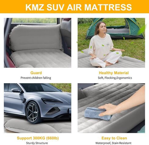 SUV Air Mattress Double-Sided Car Mattress SUV Mattress Camping Bed Inflatable Bed with Electric Pump for SUV Trunk and Rear Seat - Blue (without Pillows) in Saudi Arabia