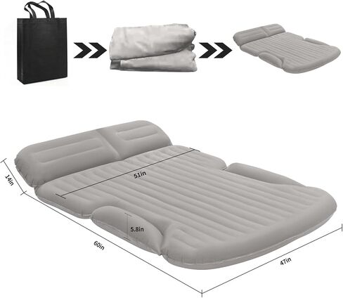 SUV Air Mattress Double-Sided Car Mattress SUV Mattress Camping Bed Inflatable Bed with Electric Pump for SUV Trunk and Rear Seat - Blue (without Pillows) in Saudi Arabia