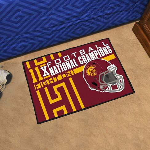 FANMATS 25970 NCAA - Southern California Trojans Dynasty Starter Mat Accent Rug - 19in. x 30in. | Sports Fan Home Decor Rug and Tailgating Mat in Saudi Arabia