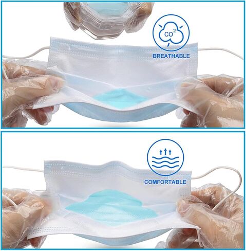 Face Mask,Pack of 50 Disposable Face Mask for Men & Women (Color) in Saudi Arabia