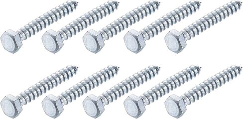 METALLIXITY Hex Lag Screws (M8x60mm)25Pcs, Carbon Steel Self-Tapping Wood Bolts - for Household Applications in Saudi Arabia