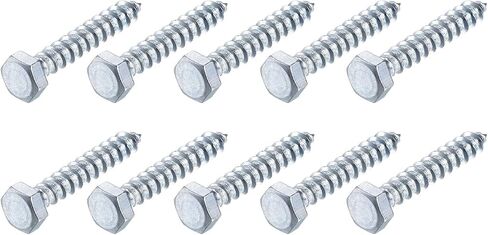 METALLIXITY Hex Lag Screws (M8x60mm)25Pcs, Carbon Steel Self-Tapping Wood Bolts - for Household Applications in Saudi Arabia