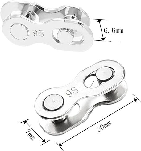 4 Pairs Bicycle Missing Link 9 Speed Chain Reusable Steel Bike Chain Link in Saudi Arabia