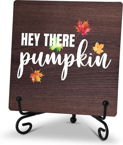 Autumn Decor Hey There Pumpkin Fall Decor Thanksgiving Gifts Decorations Farmhouse Rustic Home Decor for Party Tabletop Living Room Bathroom Kitchen Office Shelf Tiered Tray Decorations - A16 in Saudi Arabia