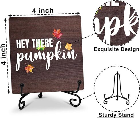 Autumn Decor Hey There Pumpkin Fall Decor Thanksgiving Gifts Decorations Farmhouse Rustic Home Decor for Party Tabletop Living Room Bathroom Kitchen Office Shelf Tiered Tray Decorations - A16 in Saudi Arabia