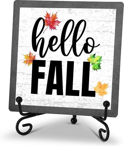Autumn Decor Hey There Pumpkin Fall Decor Thanksgiving Gifts Decorations Farmhouse Rustic Home Decor for Party Tabletop Living Room Bathroom Kitchen Office Shelf Tiered Tray Decorations - A16 in Saudi Arabia