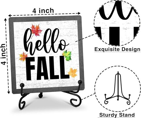 Autumn Decor Hey There Pumpkin Fall Decor Thanksgiving Gifts Decorations Farmhouse Rustic Home Decor for Party Tabletop Living Room Bathroom Kitchen Office Shelf Tiered Tray Decorations - A16 in Saudi Arabia