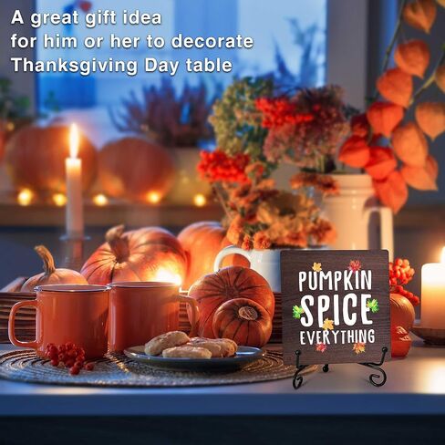 Autumn Decor Hey There Pumpkin Fall Decor Thanksgiving Gifts Decorations Farmhouse Rustic Home Decor for Party Tabletop Living Room Bathroom Kitchen Office Shelf Tiered Tray Decorations - A16 in Saudi Arabia