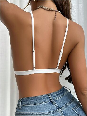 Women's Leopard Print Front Closure Bras Sleeveless V Neck Comfort Wireless Bralettes Lingerie in Saudi Arabia