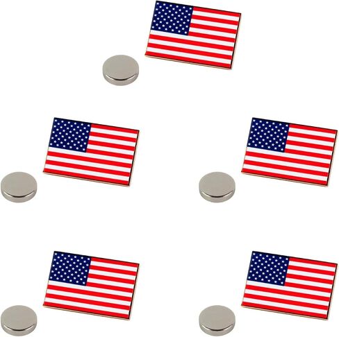American Flag Pin for Suit, Double Magnets for Ease and Safe Attachment, Quality Lapel Pin Collection, Show Your Pride! in Saudi Arabia