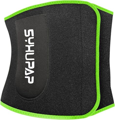 مشذب الخصر من SYXUPAP للنساء والرجال - حزام الخصر للتدريب والتمارين عالية الكثافة، 3 مقاسات باللون الأسود in Kuwait