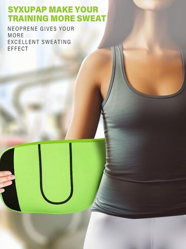 مشذب الخصر من SYXUPAP للنساء والرجال - حزام الخصر للتدريب والتمارين عالية الكثافة، 3 مقاسات باللون الأسود in Kuwait