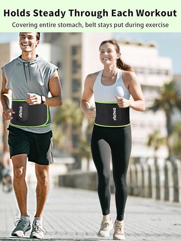مشذب الخصر من SYXUPAP للنساء والرجال - حزام الخصر للتدريب والتمارين عالية الكثافة، 3 مقاسات باللون الأسود in Kuwait