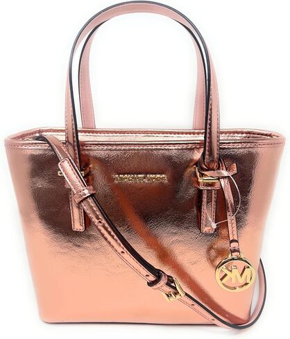 Michael KorsJet Set Travel Extra-Small Metallic Top-Zip Tote Bag Silver in Saudi Arabia