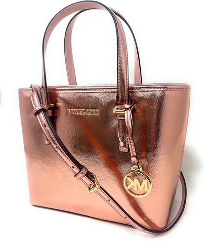 Michael KorsJet Set Travel Extra-Small Metallic Top-Zip Tote Bag Silver in Saudi Arabia