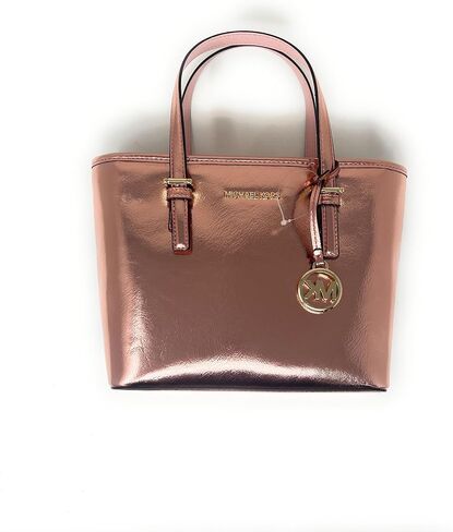 Michael KorsJet Set Travel Extra-Small Metallic Top-Zip Tote Bag Silver in Saudi Arabia