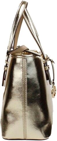 Michael KorsJet Set Travel Extra-Small Metallic Top-Zip Tote Bag Silver in Saudi Arabia
