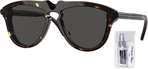 BURBERRY BE4417U 41046G 58MM Green/Light Grey Mirror Silver Pilot Sunglasses for Men + BUNDLE With Deisgner iWear Complimentary Eyewear Kit in Saudi Arabia