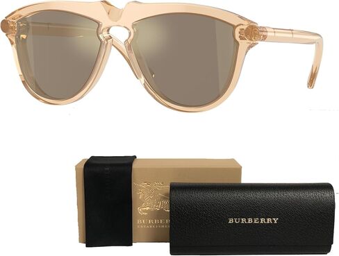 BURBERRY BE4417U 41046G 58MM Green/Light Grey Mirror Silver Pilot Sunglasses for Men + BUNDLE With Deisgner iWear Complimentary Eyewear Kit in Saudi Arabia