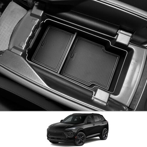 CDEFG Center Console Organizer Tray for 2021 2022 2023 Buick Envision Interior Accessories ABS Black Material Armrest Insert Secondary Storage Box Envision Accessories in Saudi Arabia
