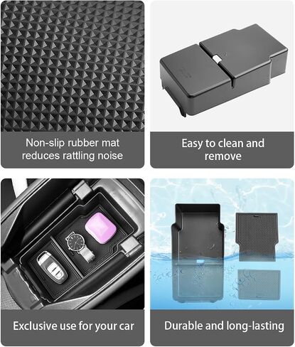 CDEFG Center Console Organizer Tray for 2021 2022 2023 Buick Envision Interior Accessories ABS Black Material Armrest Insert Secondary Storage Box Envision Accessories in Saudi Arabia