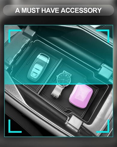 CDEFG Center Console Organizer Tray for 2021 2022 2023 Buick Envision Interior Accessories ABS Black Material Armrest Insert Secondary Storage Box Envision Accessories in Saudi Arabia