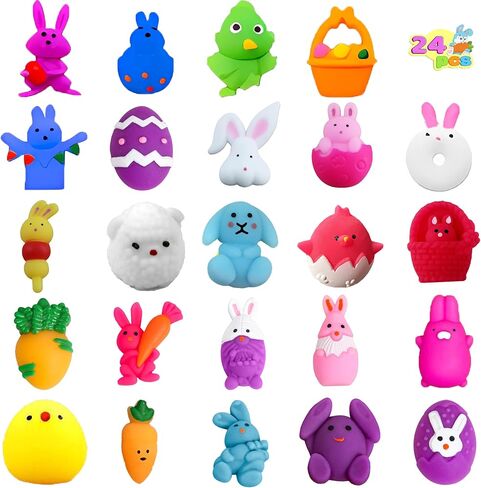 100Pcs Mochi Squishy Toys, Kawaii Squishies Fidget Toys Pack - Stress Relief Toys Party Bags Fillers for Box Toys for Classroom Prizes Kids, Christmas Party Favors Stocking Stuffers Gifts(Random) in Saudi Arabia