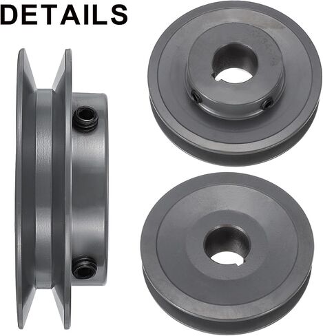 uxcell AK34-7/8 V-Belt Sheave 7/8 "تتحمل 3.45" OD مفردة الأخدود الويب Sheave بالملل إلى الحجم، حديد الزهر، قسم الحزام لـ 4L أو حزام in Saudi Arabia