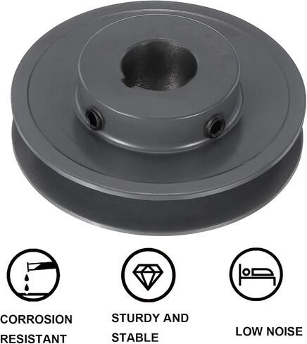 uxcell AK34-7/8 V-Belt Sheave 7/8 "تتحمل 3.45" OD مفردة الأخدود الويب Sheave بالملل إلى الحجم، حديد الزهر، قسم الحزام لـ 4L أو حزام in Saudi Arabia