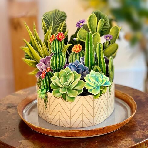 Freshcut Paper Pop Up Cards, Paper Flower Bouquet 3D Popup Greeting Cards with Note Card & Envelope, Birthday Card, Anniversary Card, Get Well Gifts for Women, 12" Lemon Blossom Tree in Saudi Arabia