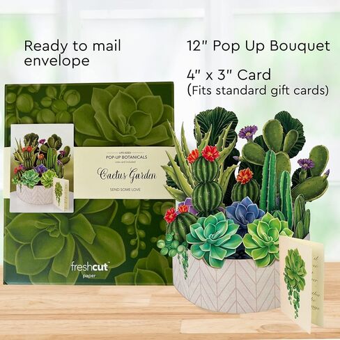 Freshcut Paper Pop Up Cards, Paper Flower Bouquet 3D Popup Greeting Cards with Note Card & Envelope, Birthday Card, Anniversary Card, Get Well Gifts for Women, 12" Lemon Blossom Tree in Saudi Arabia