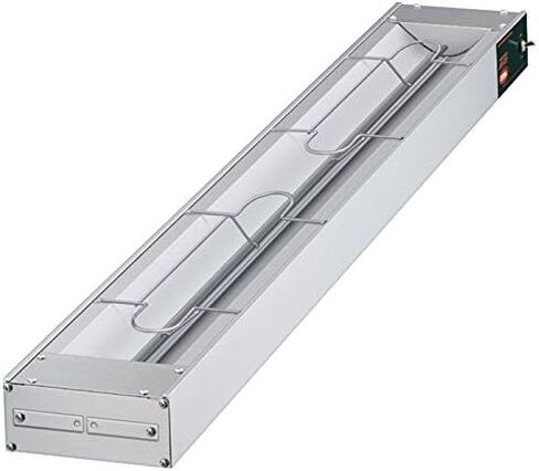 Hatco GRA-48 48 بوصة سخان شريطي بالأشعة تحت الحمراء Glo-Ray القوة الكهربائية القياسية | جهاز تسخين الطعام بمصباح حراري لشاحنة طعام كافتيريا المطاعم | 48 بوصة عرض × 2-1/2 بوصة ارتفاع × 6 بوصة عمق | مفتاح تبديل مدمج، ألومنيوم، 120 فولت، 800 وات in Kuwait