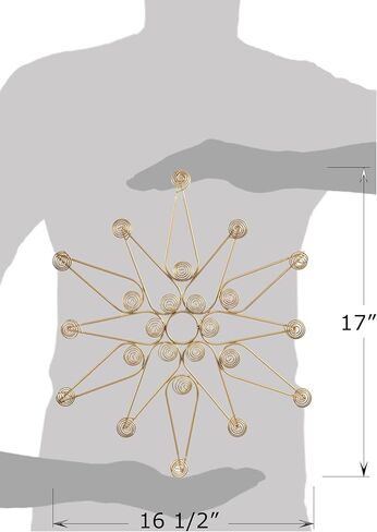 Red Co. 17" Decorative Metal Northern Star Christmas Wall Display Card & Photo Holder Rack – Gold in Kuwait