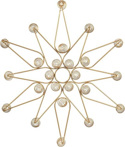 Red Co. 17" Decorative Metal Northern Star Christmas Wall Display Card & Photo Holder Rack – Gold in Kuwait