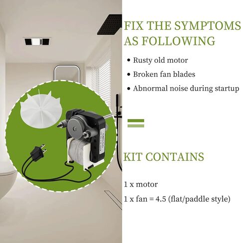 2 حزمة استبدال محرك مروحة الحمام العالمي SM550 بواسطة PANDEELS - استبدال طقم محرك مروحة التهوية الكهربائية لـ Nutone Broan 50 CFM 120V 3000 RPM - استبدال C01575 65100 EM550 EM750 in Kuwait