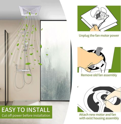 2 حزمة استبدال محرك مروحة الحمام العالمي SM550 بواسطة PANDEELS - استبدال طقم محرك مروحة التهوية الكهربائية لـ Nutone Broan 50 CFM 120V 3000 RPM - استبدال C01575 65100 EM550 EM750 in Kuwait