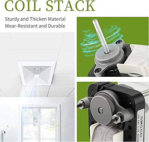 2 حزمة استبدال محرك مروحة الحمام العالمي SM550 بواسطة PANDEELS - استبدال طقم محرك مروحة التهوية الكهربائية لـ Nutone Broan 50 CFM 120V 3000 RPM - استبدال C01575 65100 EM550 EM750 in Kuwait