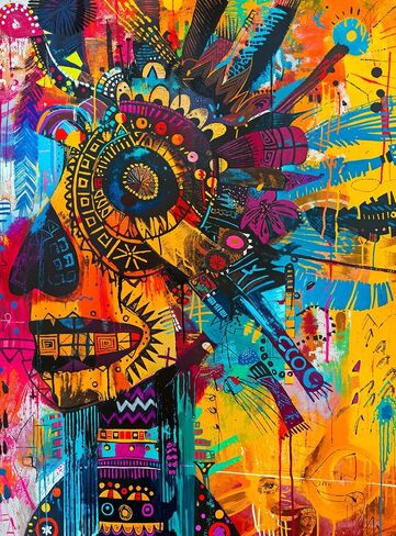 Skeletal Fiesta: The Colorful Dance of The Dead by Cross & Glory 1000 Piece Jigsaw Puzzle | Artistic Design | Vibrant Spanish-Inspired Skeleton Art | Premium Quality | Satin Finish in Saudi Arabia