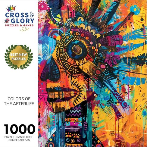 Skeletal Fiesta: The Colorful Dance of The Dead by Cross & Glory 1000 Piece Jigsaw Puzzle | Artistic Design | Vibrant Spanish-Inspired Skeleton Art | Premium Quality | Satin Finish in Saudi Arabia