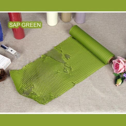 ورق تغليف على شكل قرص العسل من DzdzCrafts، 50 ورقة مقاس 10 بوصة عرض × 12 بوصة طول / 12 بوصة × 41 قدم غلاف واقٍ من ورق كرافت قابل للتحلل البيولوجي مسبقًا لتغليف الهدايا، أزرق كلاين in Kuwait