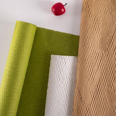 ورق تغليف على شكل قرص العسل من DzdzCrafts، 50 ورقة مقاس 10 بوصة عرض × 12 بوصة طول / 12 بوصة × 41 قدم غلاف واقٍ من ورق كرافت قابل للتحلل البيولوجي مسبقًا لتغليف الهدايا، أزرق كلاين in Kuwait