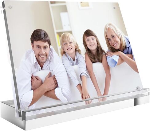 Magnetic Acrylic Picture Photo Frame 4x6 inches ，Horizontal Magnet Double Sided 4x6 Picture Frame， Desktop Display with Photo Frame Support Stand Best Gift for Family, Wedding, Graduation, Birthday, in Kuwait