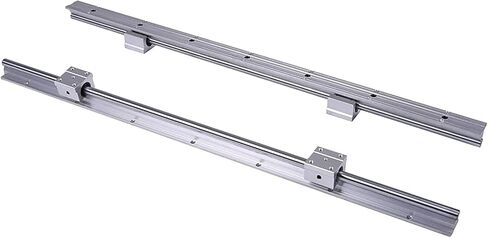 Linear Rails and Bearings 2200mm/86.6 inch SBR16 2PCS Linear Slide Rail 4PCS SBR16UU Carriage Bearing Block CNC Rail Kit, Linear Guideway Rail Kit for DIY CNC Routers Lathes Automated Machines in Kuwait