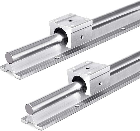Linear Rails and Bearings 2200mm/86.6 inch SBR16 2PCS Linear Slide Rail 4PCS SBR16UU Carriage Bearing Block CNC Rail Kit, Linear Guideway Rail Kit for DIY CNC Routers Lathes Automated Machines in Saudi Arabia