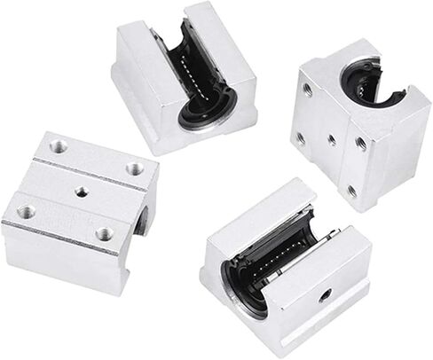 Linear Rails and Bearings 2200mm/86.6 inch SBR16 2PCS Linear Slide Rail 4PCS SBR16UU Carriage Bearing Block CNC Rail Kit, Linear Guideway Rail Kit for DIY CNC Routers Lathes Automated Machines in Kuwait