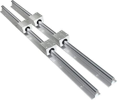 Linear Rails and Bearings 2200mm/86.6 inch SBR16 2PCS Linear Slide Rail 4PCS SBR16UU Carriage Bearing Block CNC Rail Kit, Linear Guideway Rail Kit for DIY CNC Routers Lathes Automated Machines in Kuwait