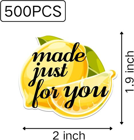 ملصقات You're The Zest Lemon، 500 قطعة من ملصقات الأعمال الصغيرة، تغليف أكياس الهدايا، ملصقات حقائب الهدايا الجيدة، ملصقات مصنوعة يدويًا in Saudi Arabia
