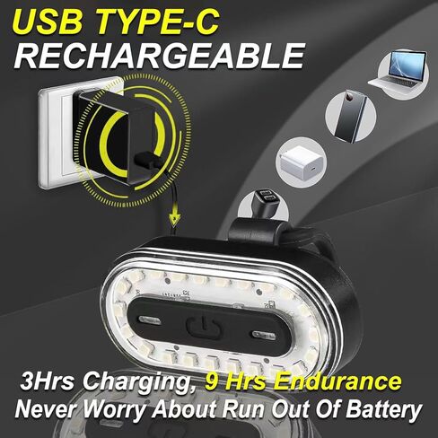 ضوء خلفي للدراجة، ضوء خلفي للدراجة قابل لإعادة الشحن عبر USB، ضوء خلفي للدراجة مقاوم للماء RGB مصباح يدوي 7 ألوان 14 ضوء تحذير LED، ضوء لوح التزلج RGB in Kuwait